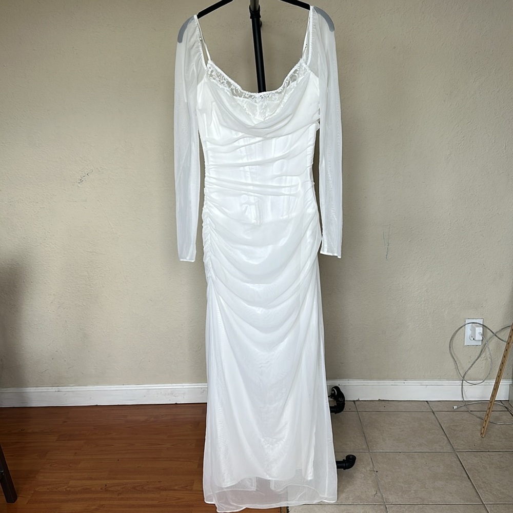 HOUSE OF CB M D-DD  'Katarina' White Maxi Dress‎ NWOT size M - Picture 12 of 17